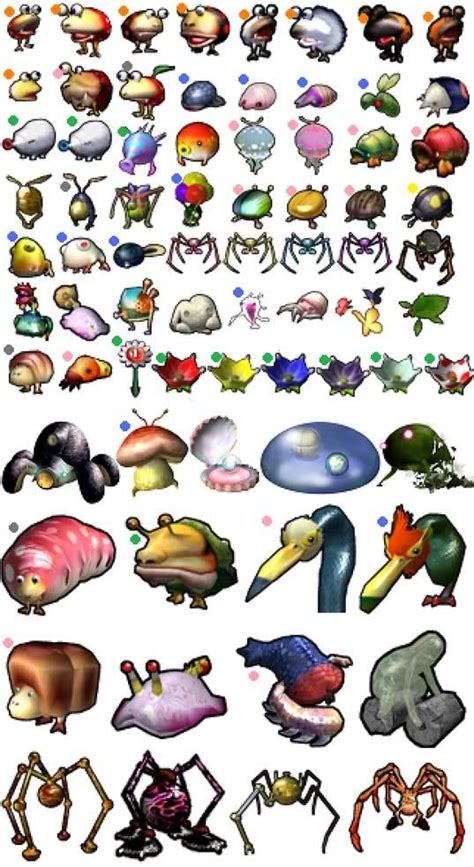 all pikmin enemies.